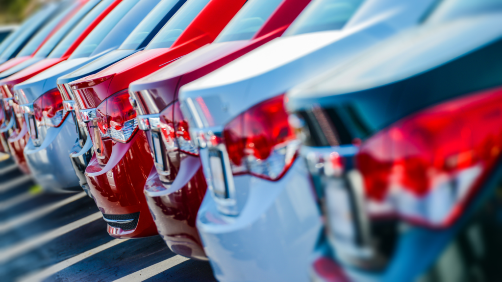 Chinese automerken_ Geparkeerde auto's op een rij