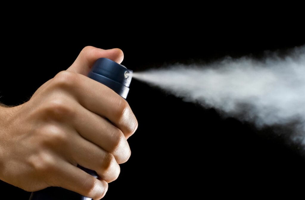 Deodorant in een hete auto