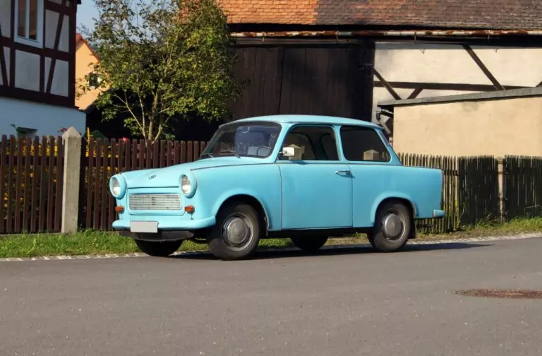 Blauwe oldtimer