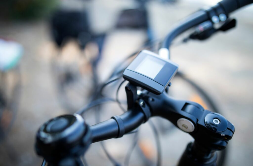 Fietscomputer op een elektrische fiets