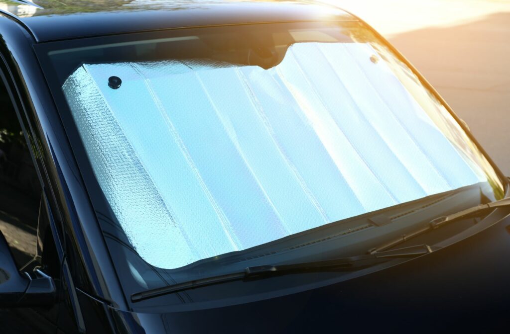 Zonnewering voor een hete auto